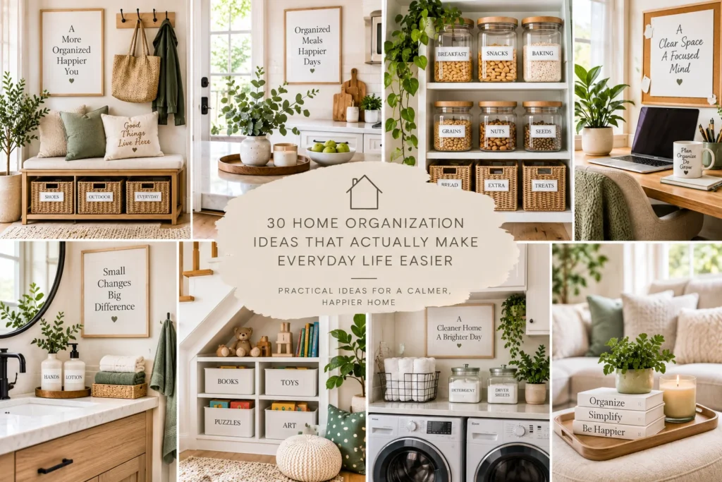 Practical home organization ideas for creating a calmer and more functional home
