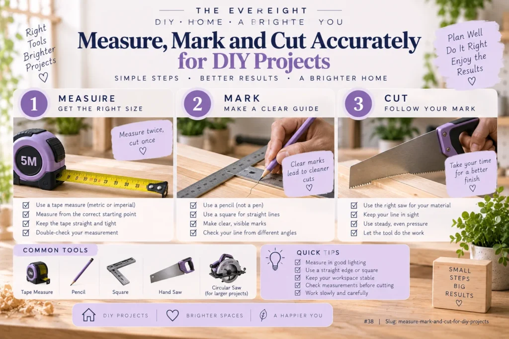How To Measure Mark And Cut Accurately For Diy Projects